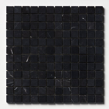 Black Honed 1x1 Marble Mosaic