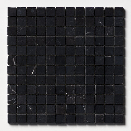 Black Honed 1x1 Marble Mosaic