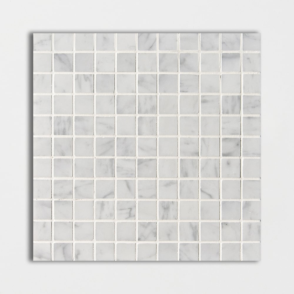 Italian Carrara Honed 1x1 Marble Mosaic