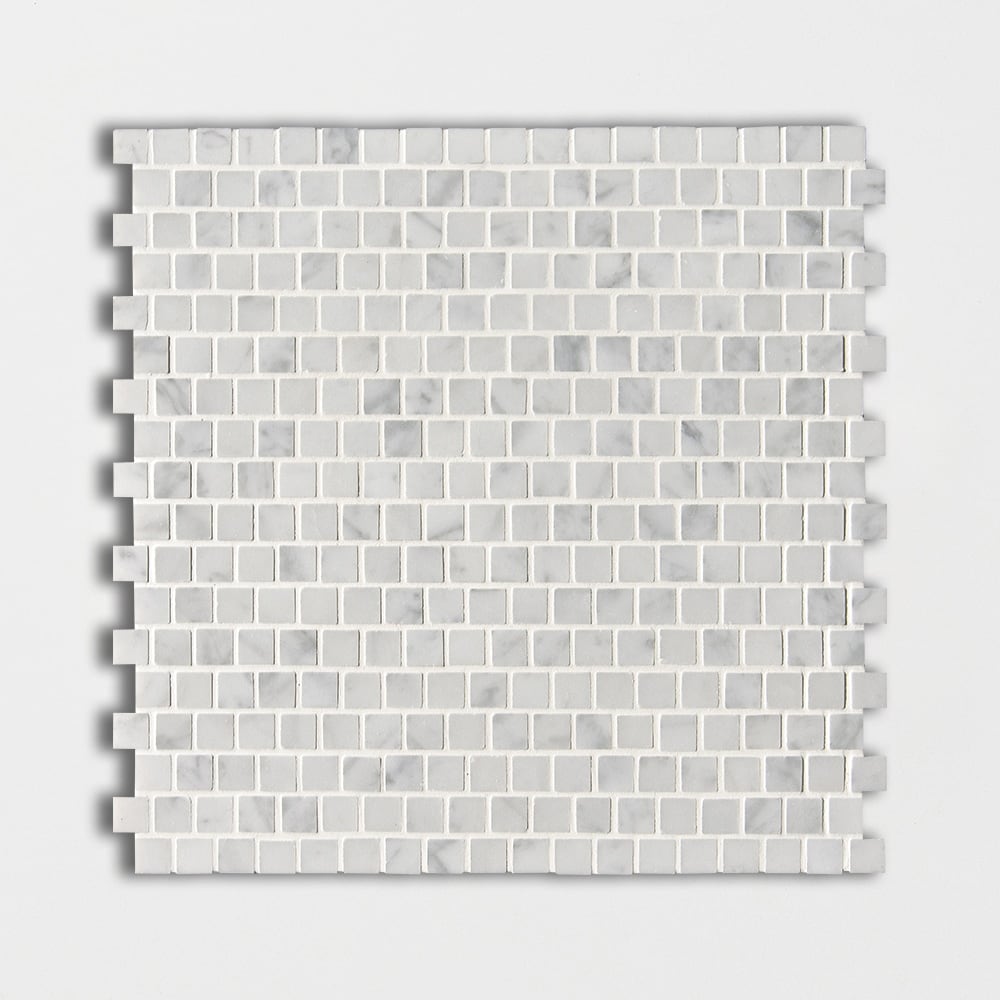 Italian Carrara Polished 5/8x5/8 Marble Mosaic