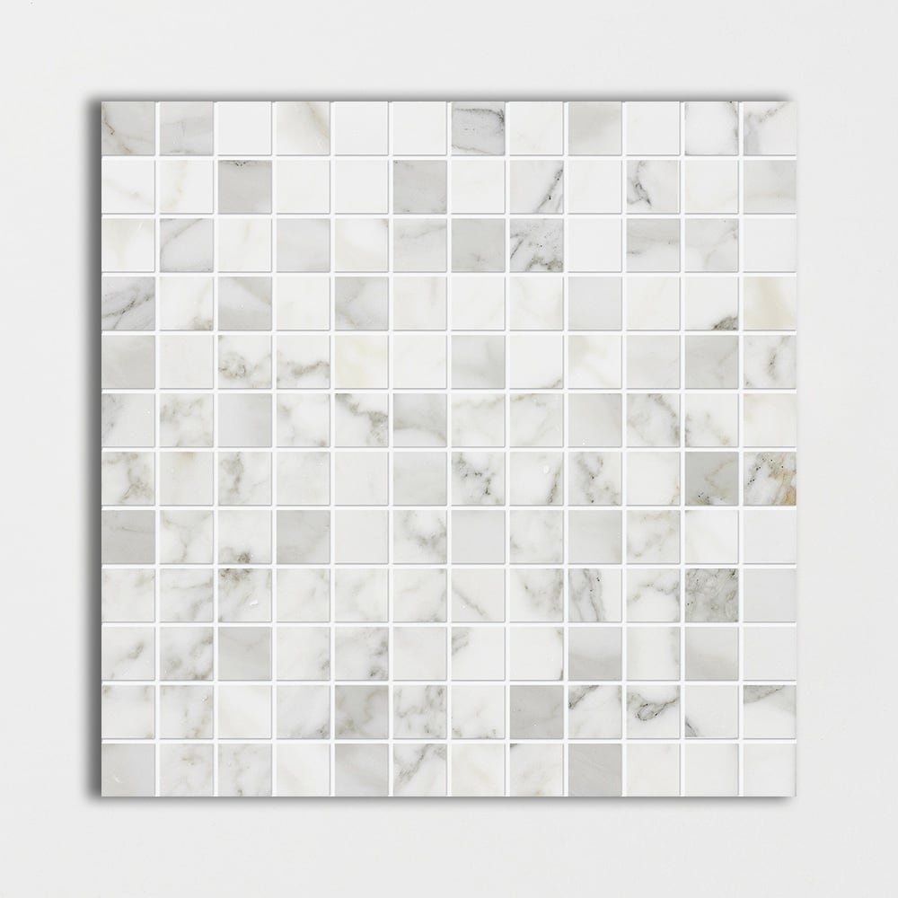 Calacatta Gold Polished 1x1 Marble Mosaic