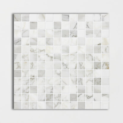 Calacatta Gold Polished 1x1 Marble Mosaic
