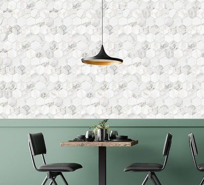Calacatta Gold Polished Hexagon Marble Mosaic