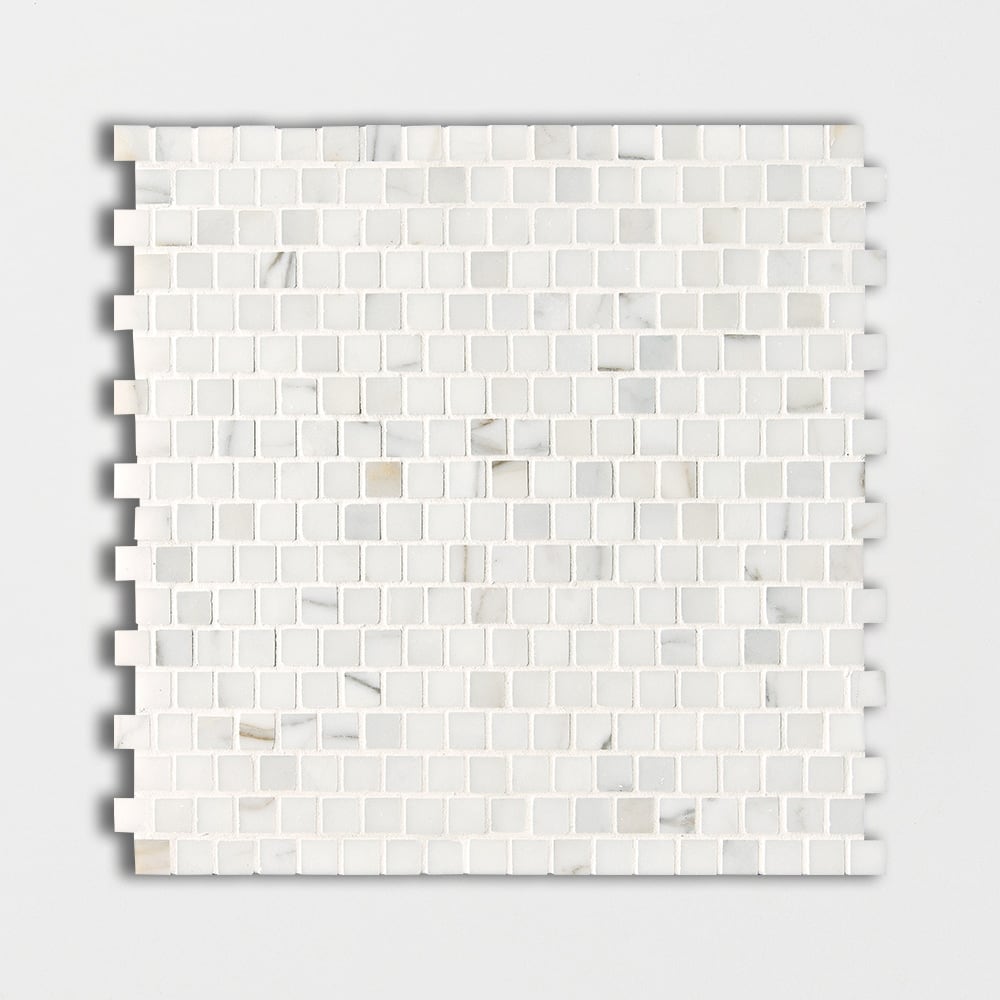 Calacatta Gold Polished 5/8x5/8 Marble Mosaic