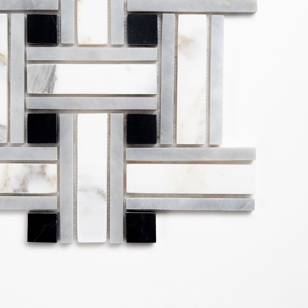Serenity Honed Tangled Marble Mosaic