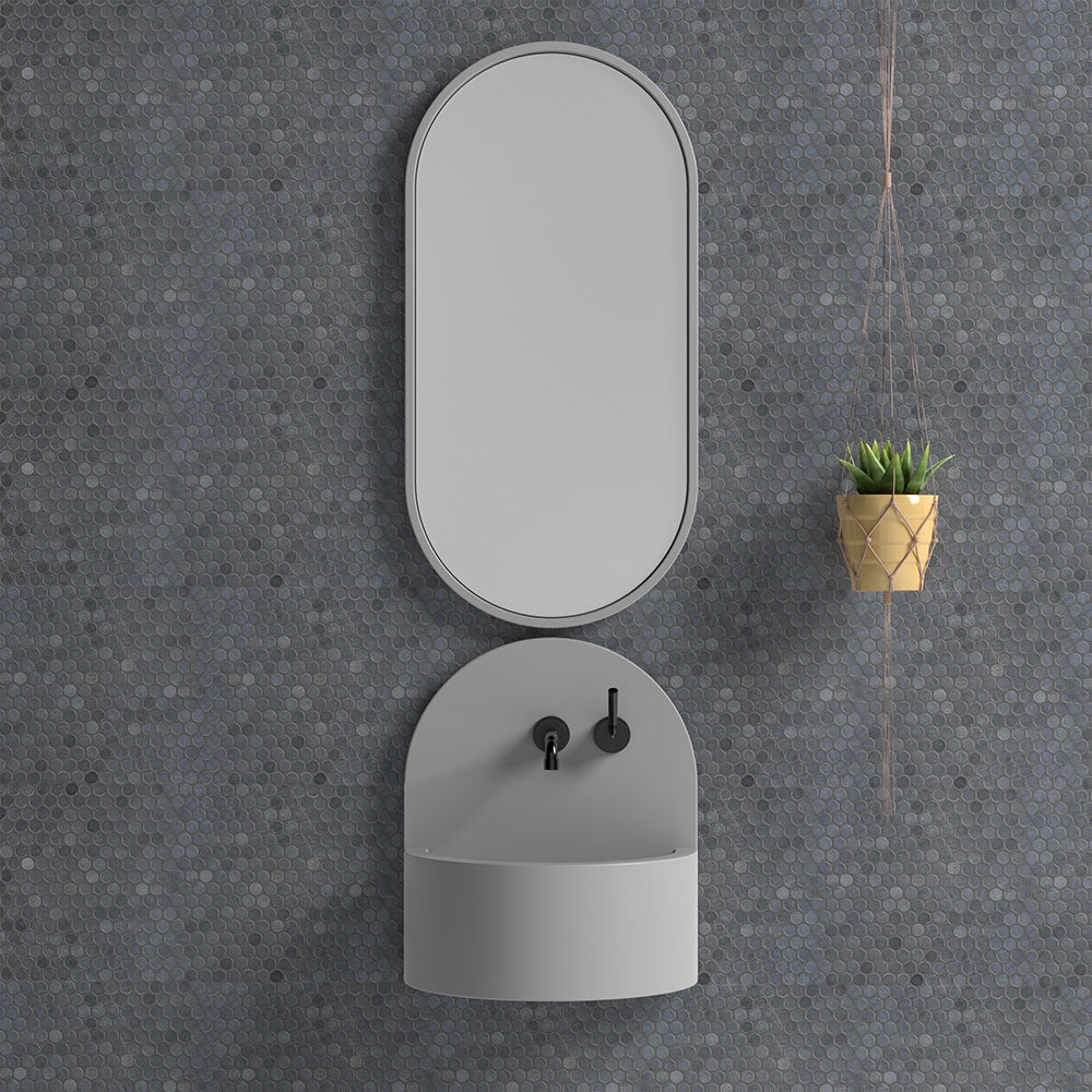 Basaltina Honed Penny Round Basalt Mosaic