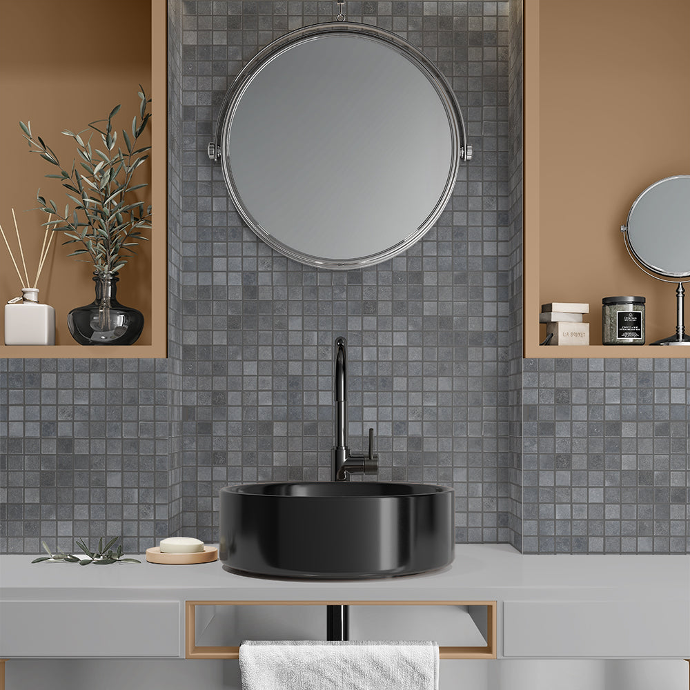 Basaltina Honed 1x1 Basalt Mosaic