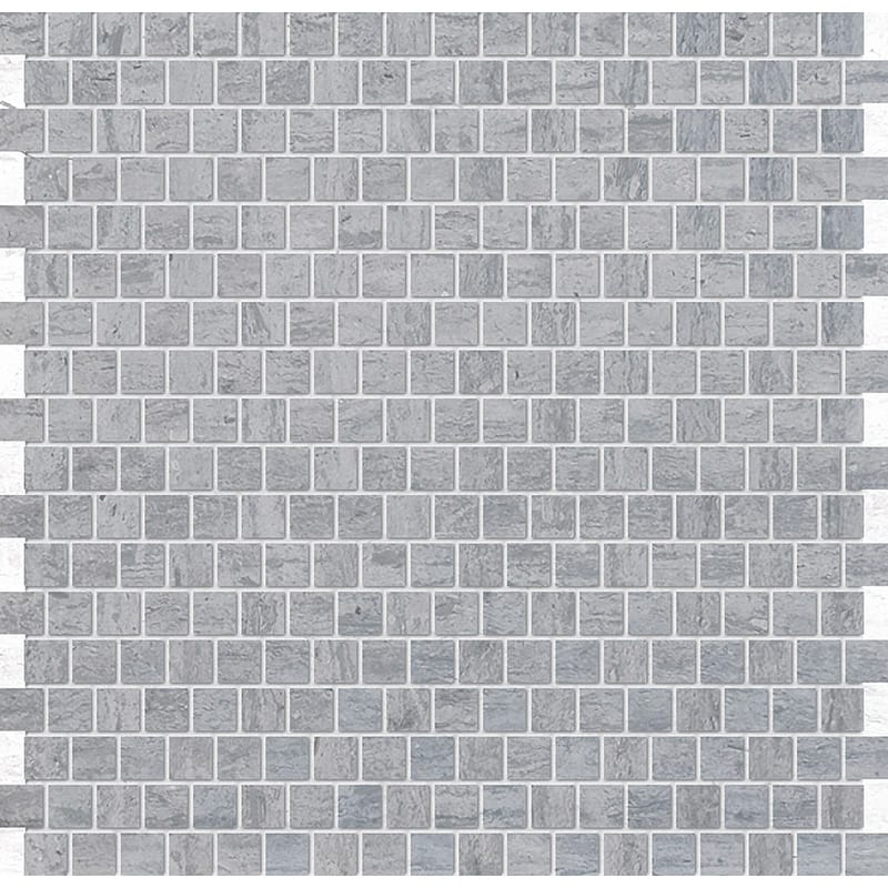 Athens Grey Dark Honed Offset 5/8x5/8 Marble Mosaic