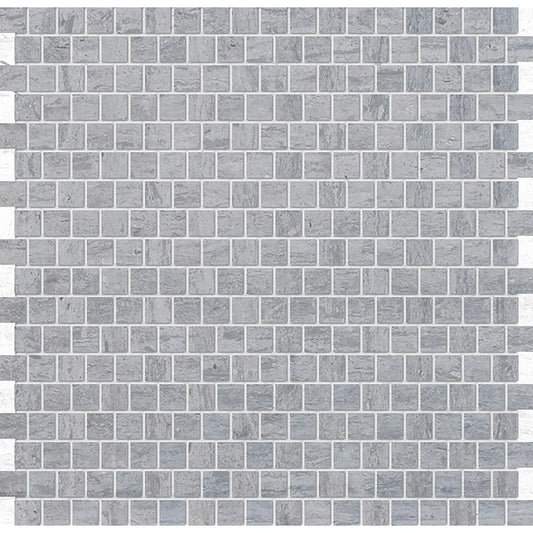 Athens Grey Dark Honed Offset 5/8x5/8 Marble Mosaic