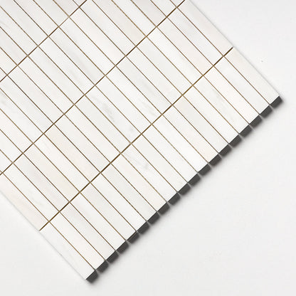 Bianco Dolomiti Honed 5/8x3 Marble Mosaic