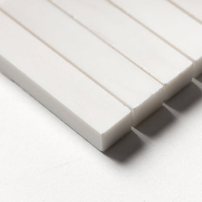 Bianco Dolomiti Honed 5/8x3 Marble Mosaic