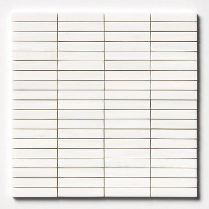 Bianco Dolomiti Honed 5/8x3 Marble Mosaic