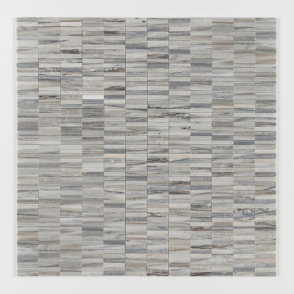 Silver Sky Honed 5/8x3 Marble Mosaic