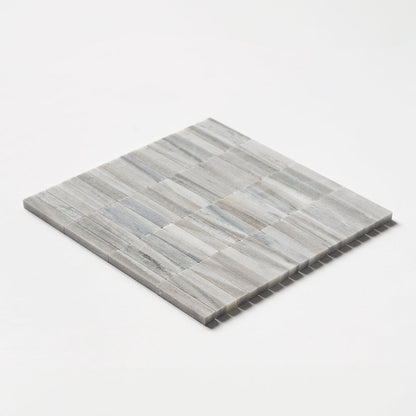Silver Sky Honed 5/8x3 Marble Mosaic