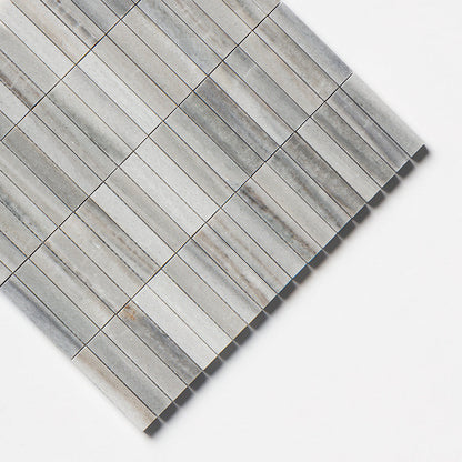 Silver Sky Honed 5/8x3 Marble Mosaic