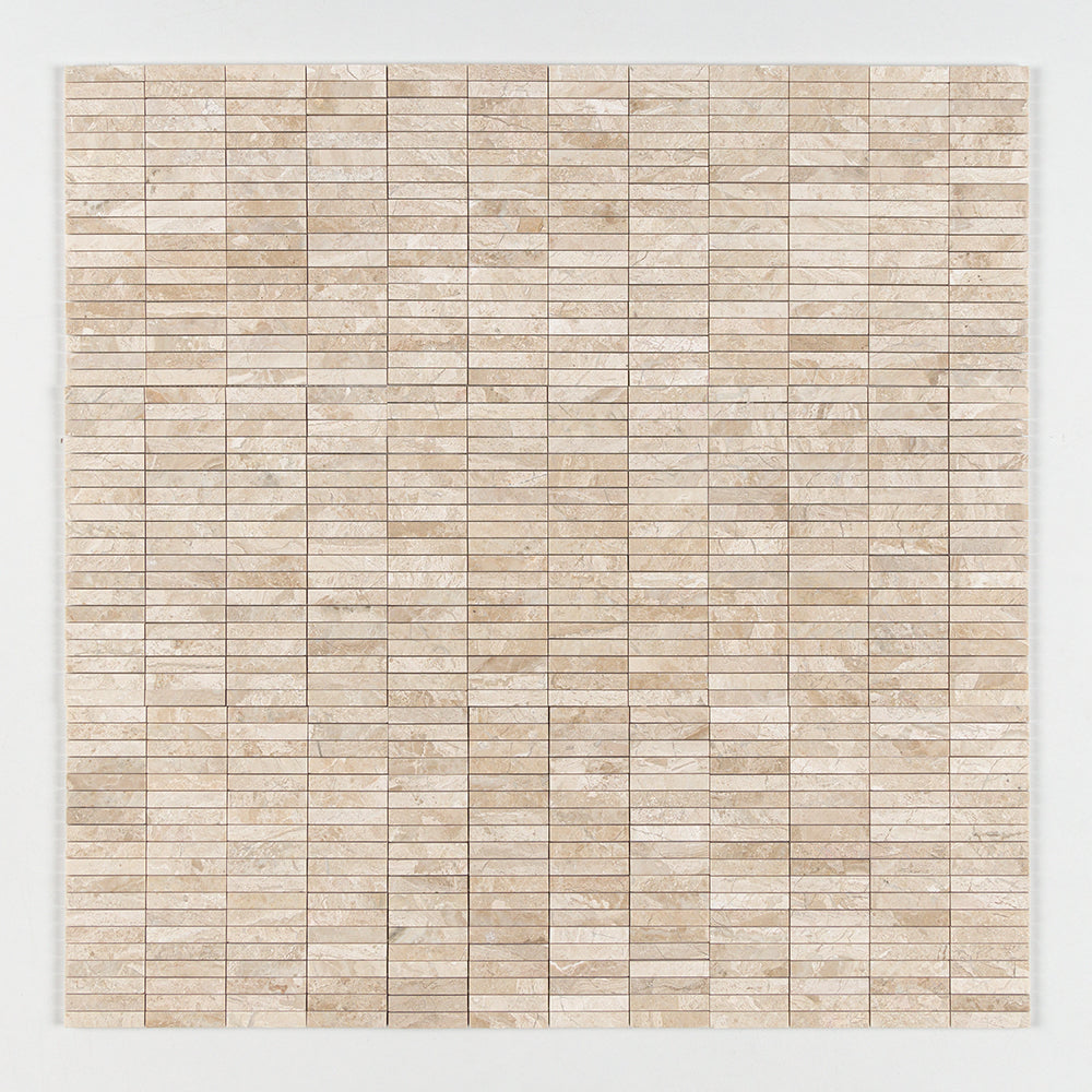 Royal Beige Honed 5/8x3 Marble Mosaic
