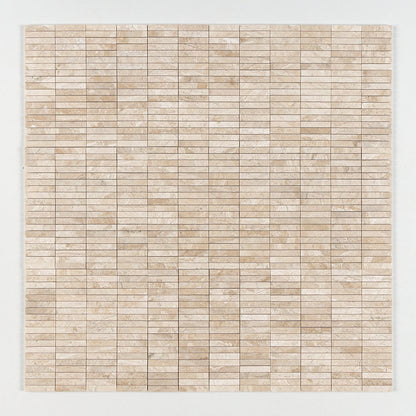 Royal Beige Honed 5/8x3 Marble Mosaic