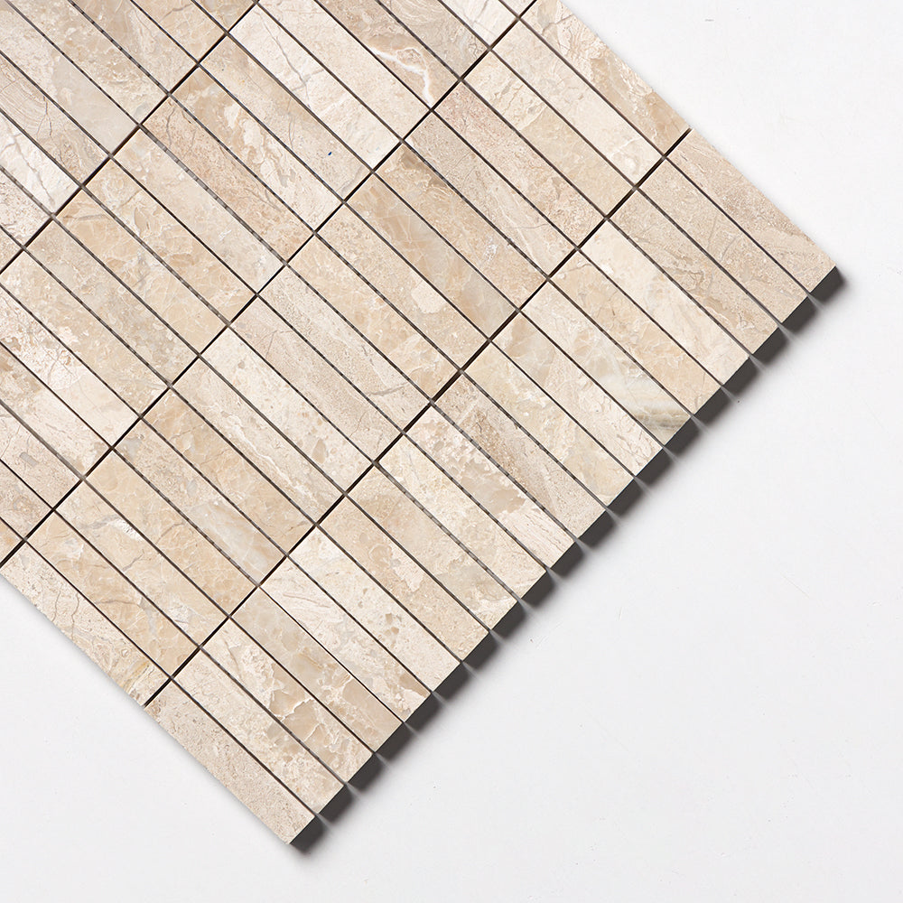 Royal Beige Honed 5/8x3 Marble Mosaic