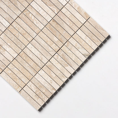 Royal Beige Honed 5/8x3 Marble Mosaic