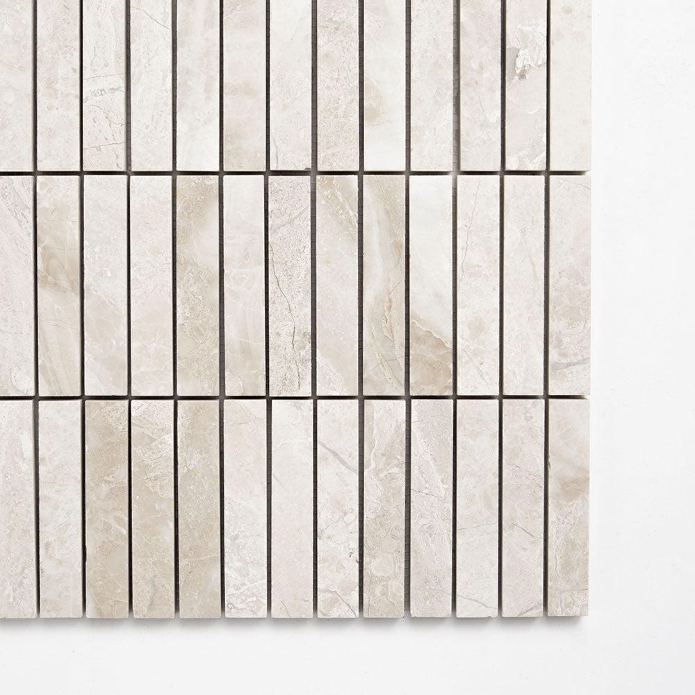 Royal Beige Honed Straight Sticks 5/8x3 Marble Mosaic