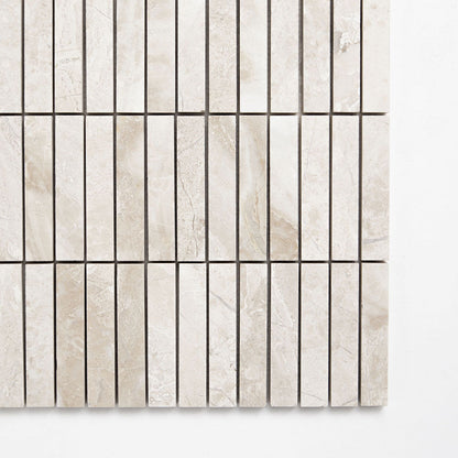 Royal Beige Honed Straight Sticks 5/8x3 Marble Mosaic