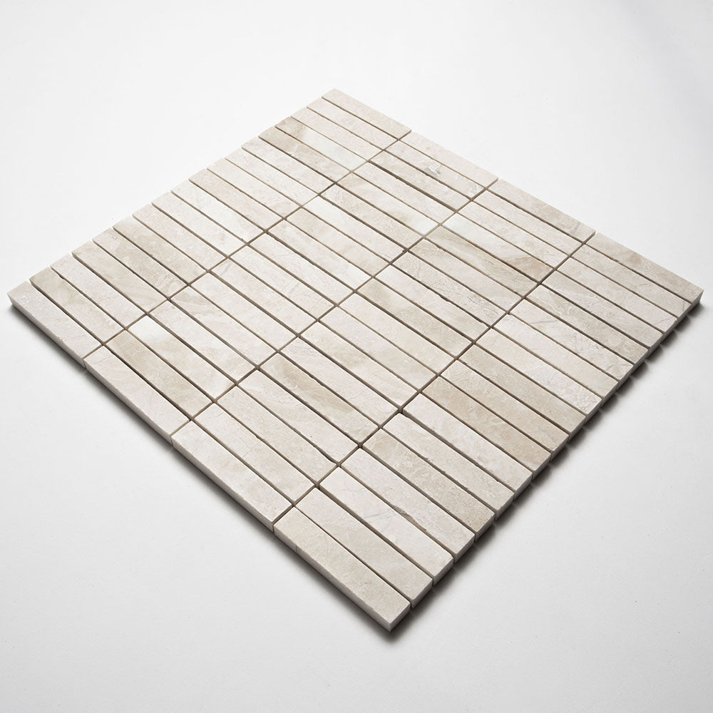 Royal Beige Honed Straight Sticks 5/8x3 Marble Mosaic