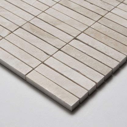 Royal Beige Honed Straight Sticks 5/8x3 Marble Mosaic