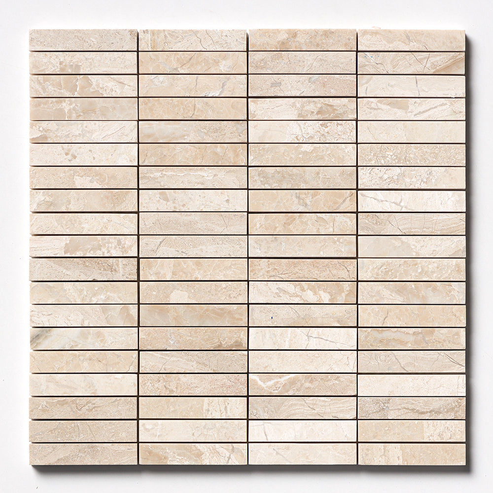 Royal Beige Honed 5/8x3 Marble Mosaic