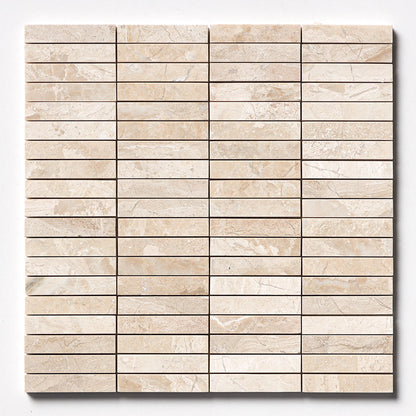 Royal Beige Honed 5/8x3 Marble Mosaic