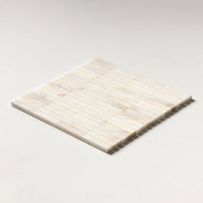 Calacatta Cremo Honed 5/8x3 Marble Mosaic