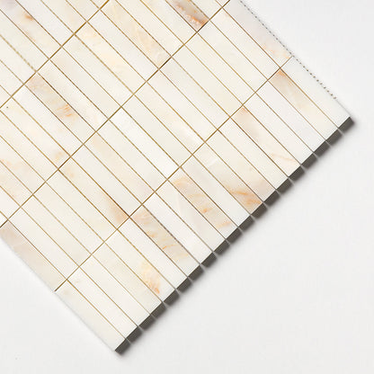 Calacatta Cremo Honed 5/8x3 Marble Mosaic