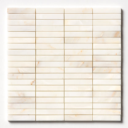 Calacatta Cremo Honed 5/8x3 Marble Mosaic