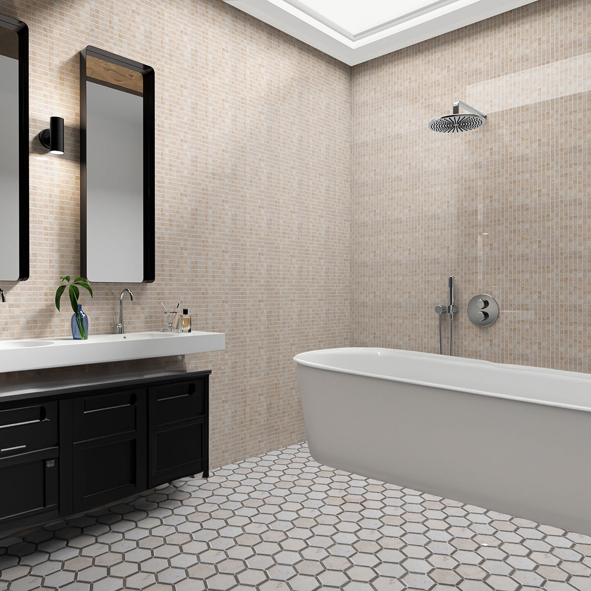 Royal Beige Polished 1x1 Marble Mosaic
