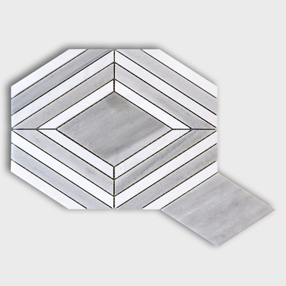 Multicolor Honed Stella Marble Mosaic