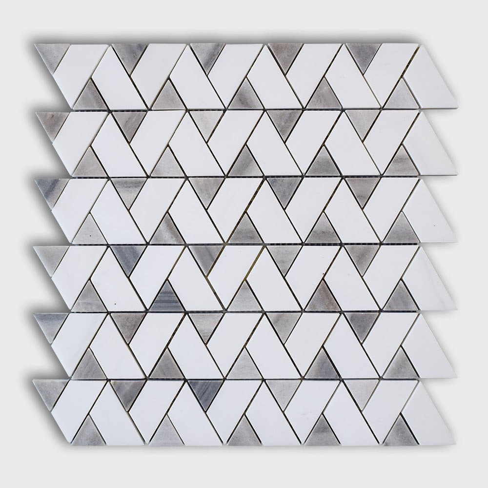 Multicolor Honed Slant Marble Mosaic