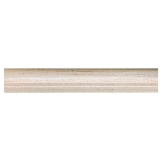Beige 2x12 Polished Crystal Sand Chair Rail Marble Tile Trim (10 pack, 1.667 sq ft/case)
