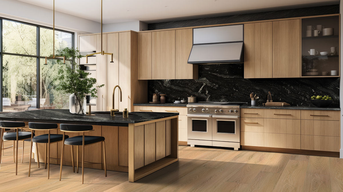 MSI Agatha Black Granite Prefabricated Countertop - Island