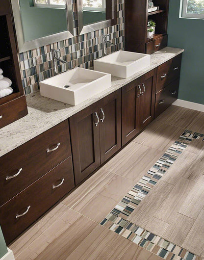 MSI Alaska White Granite Prefabricated Countertop - Island