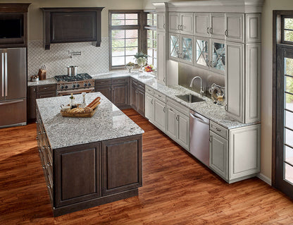 MSI Alaska White Granite Prefabricated Countertop - Island