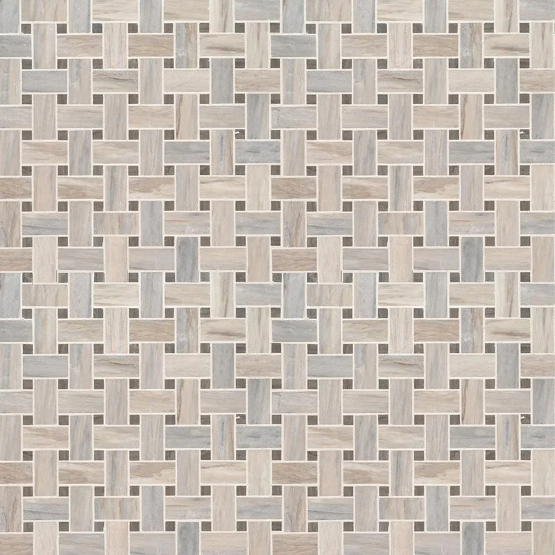 MSI-Angora-basketweave-12X12-polished-marble-mosaic-tile-SMOT-ANGORA-BWP10MM-multiple-tiles-top-view.