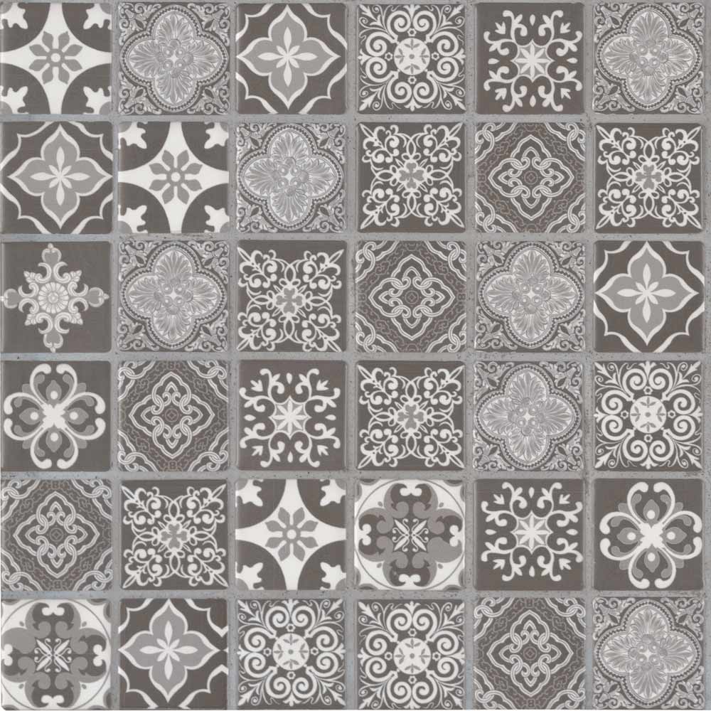 MSI-Anya-charcoal-encaustic-11.81X11.81-porcelain-mosaic-tile-SMOT-PT-ANYCHA6MM-top-view