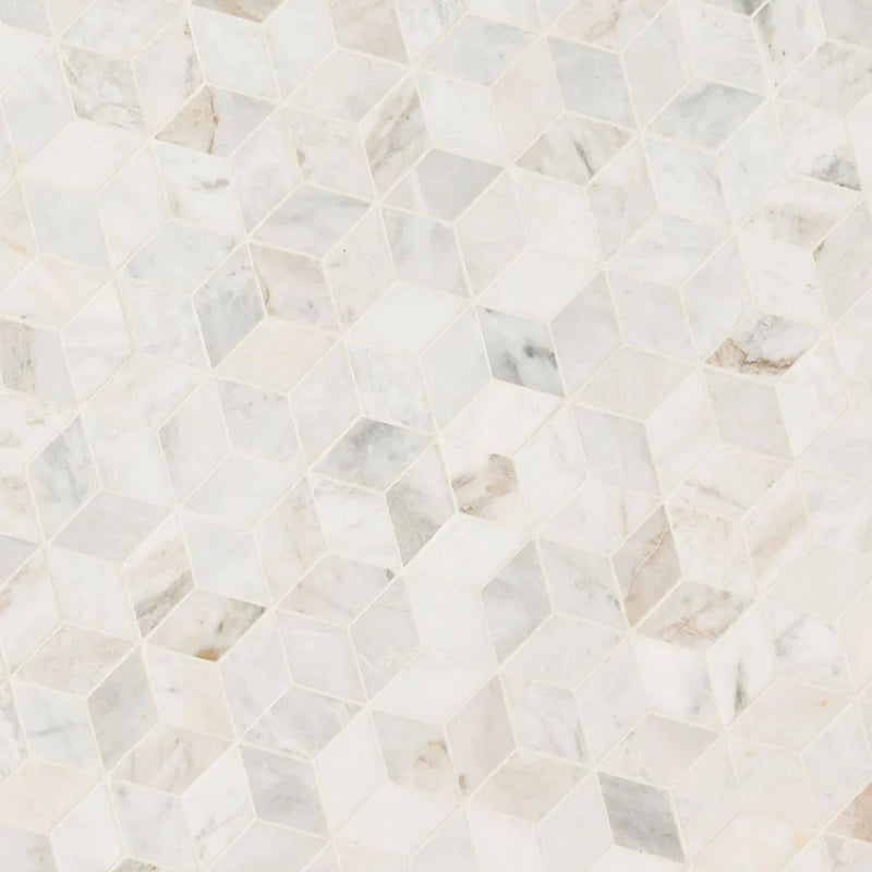 MSI-Arabescato-venato-white-cube-11.73x13.47-honed-marble-mosaic-tile-SMOT-ARAVEN-CUBEH-top-view.