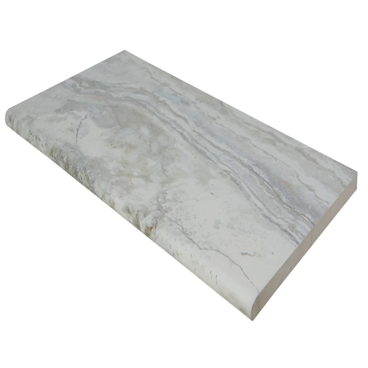 MSI Argento Travertino 13"x24" Matte Gray Porcelain Pool Coping