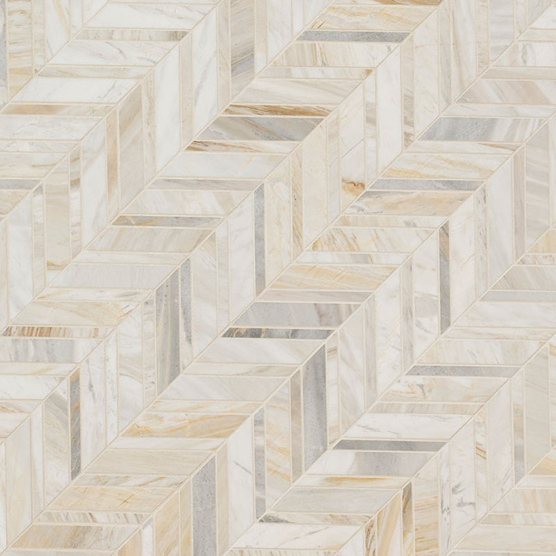 MSI-Athena-gold-chevron-11.81x11.81-honed-marble-mosaic-tile-SMOT-ATHGOL-CHEVH-angle-view