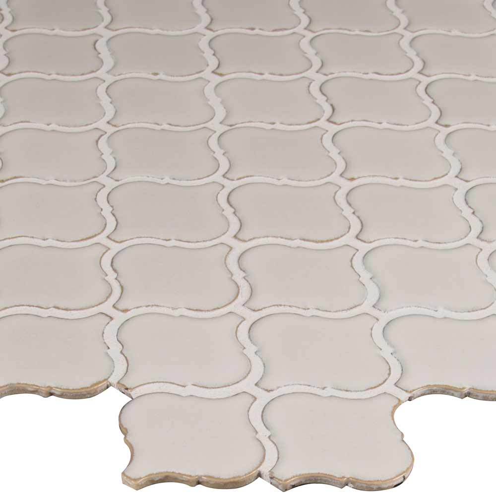 MSI Bianco Arabesque Glossy Porcelain Mosaic Tile 9.84"x10.63"