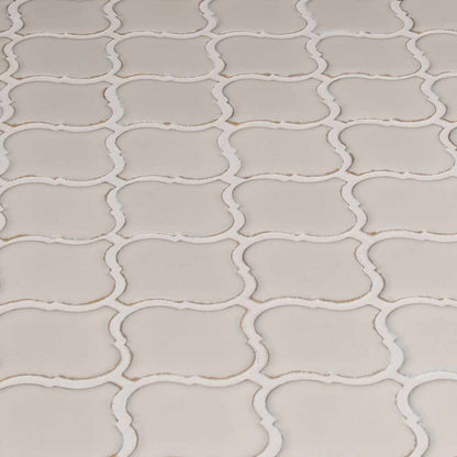 MSI Bianco Arabesque Glossy Porcelain Mosaic Tile 9.84"x10.63"