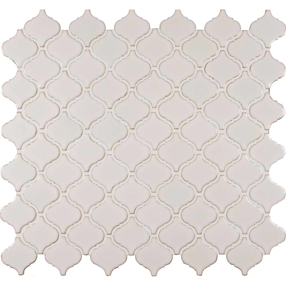 MSI Bianco Arabesque Glossy Porcelain Mosaic Tile 9.84"x10.63"