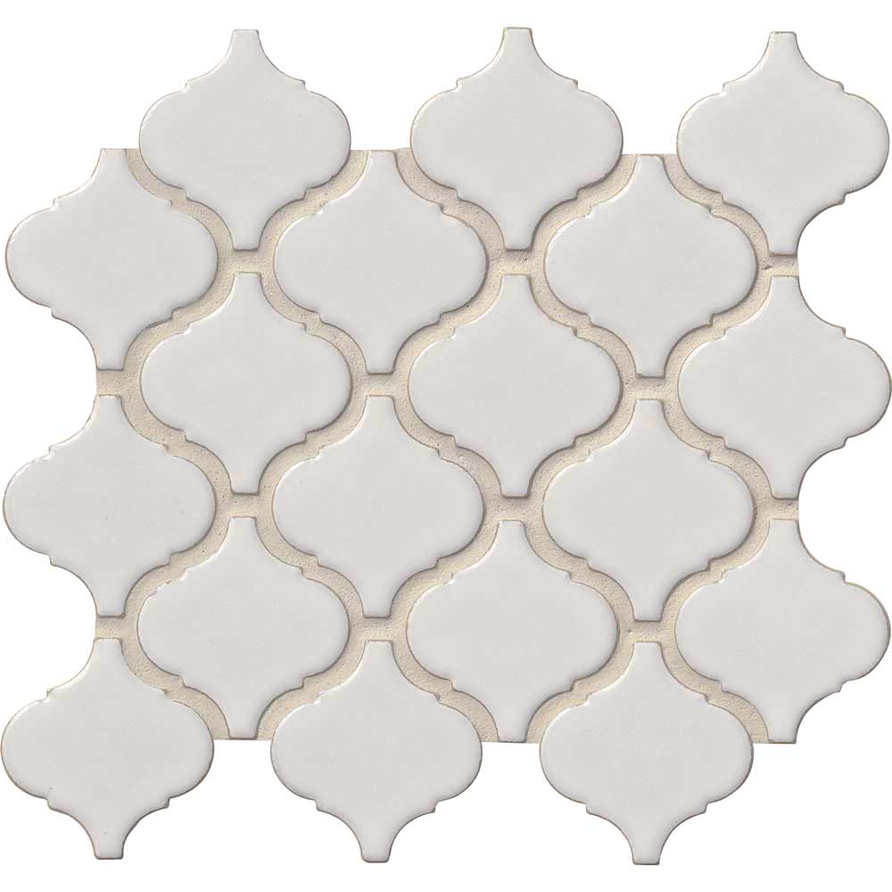 MSI Bianco Arabesque Glossy Porcelain Mosaic Tile 9.84"x10.63"