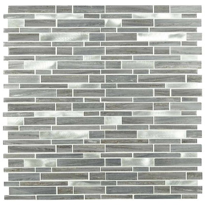 MSI Bimini Interlocking Metal and Glass Blend Mosaic Tile 12"x12"