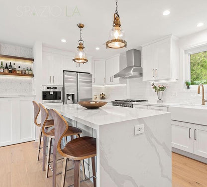 MSI Calacatta Leon® Premium Quartz Prefabricated Countertop - Island